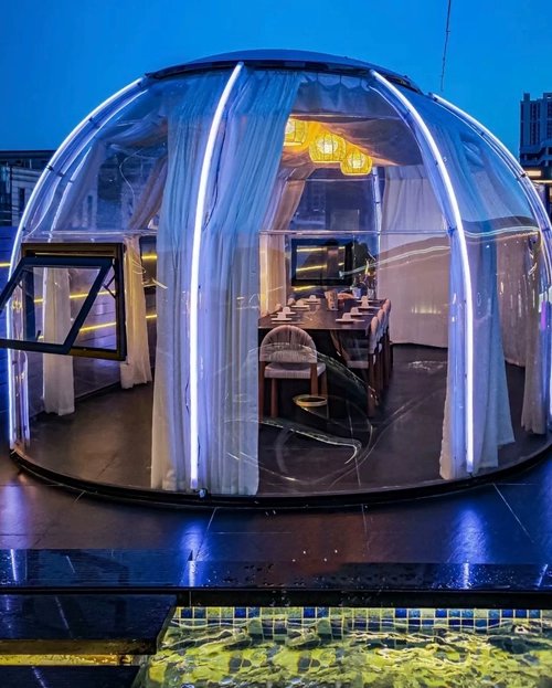 Mountain hotel dome project in France